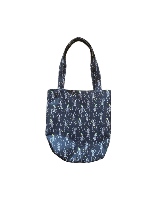 Trick-or-Treat Tote- Skeleton, Grey